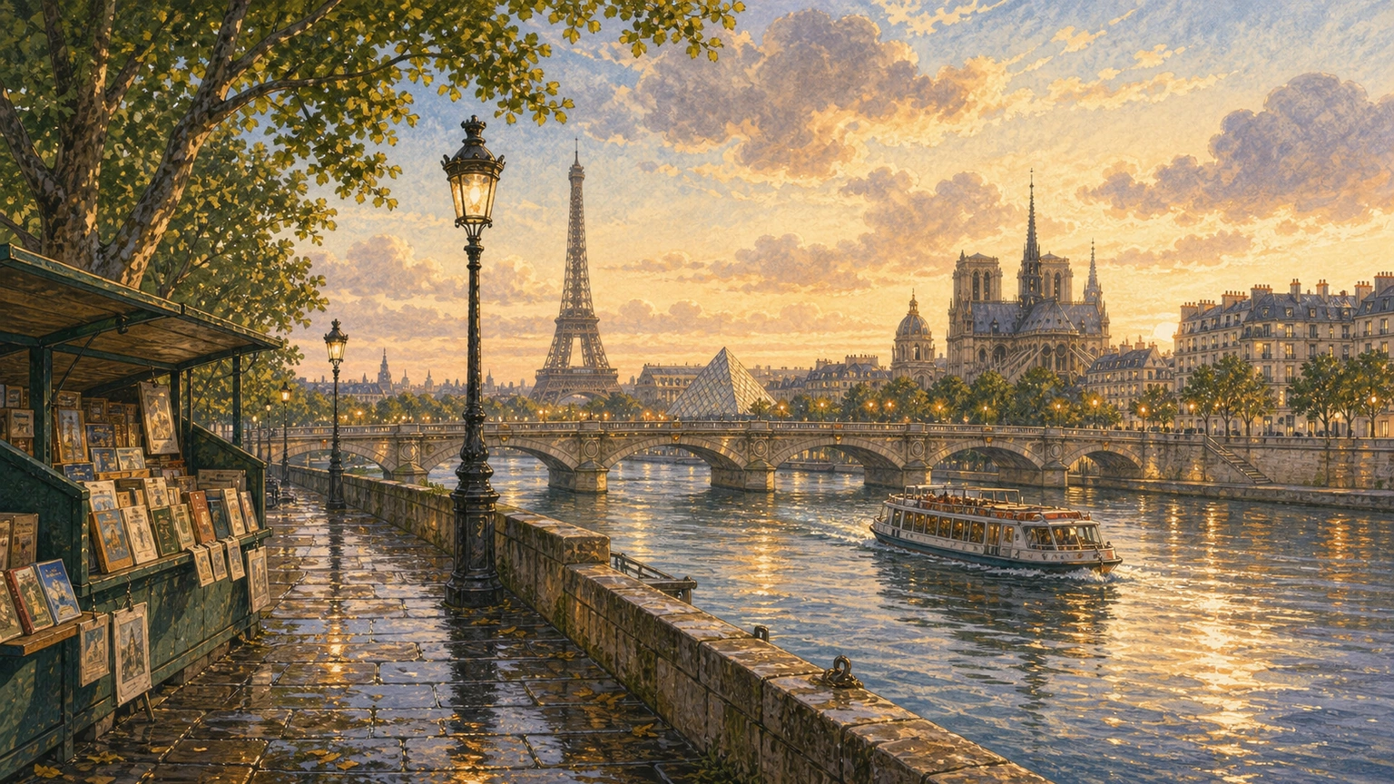 Itsees visiting a sunlit Paris street near the Eiffel Tower