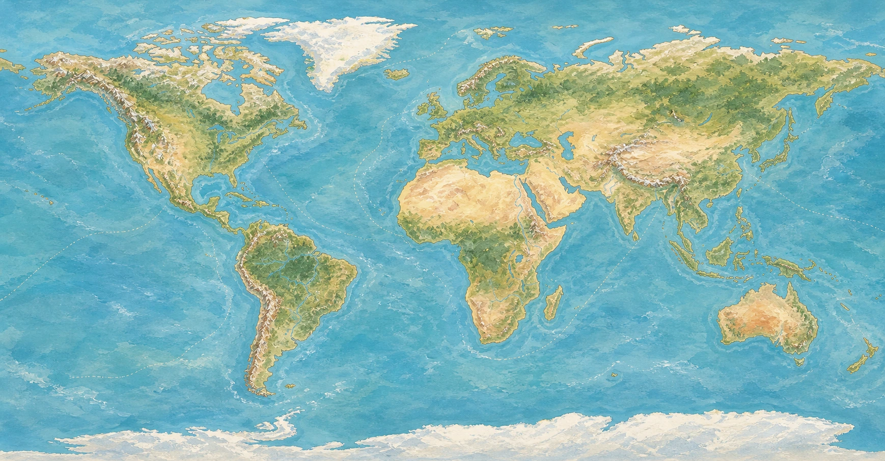 The Itsees hand-drawn world atlas